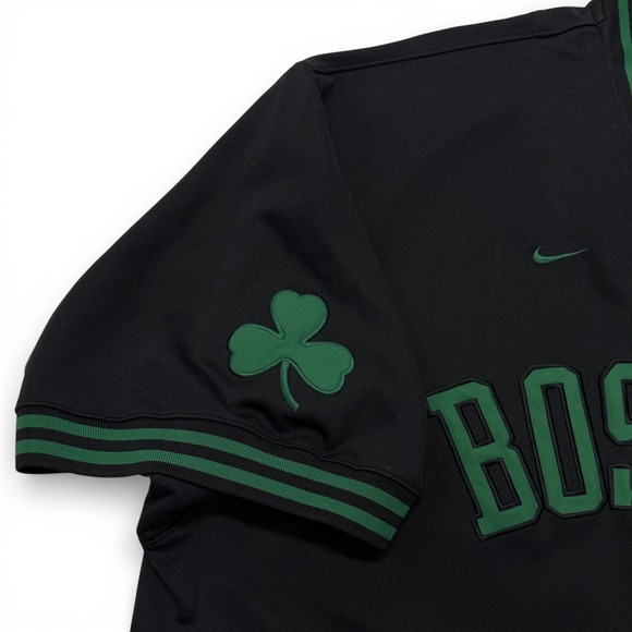 Vintage Nike Boston Celtics Shooting Shirt NBA Warm Up Jersey Black Mens XXL - Picture 8 of 12
